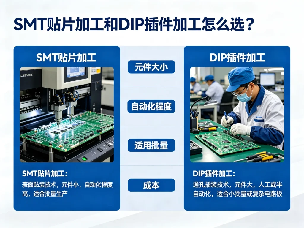 SMT贴片加工和DIP插件加工怎么选？