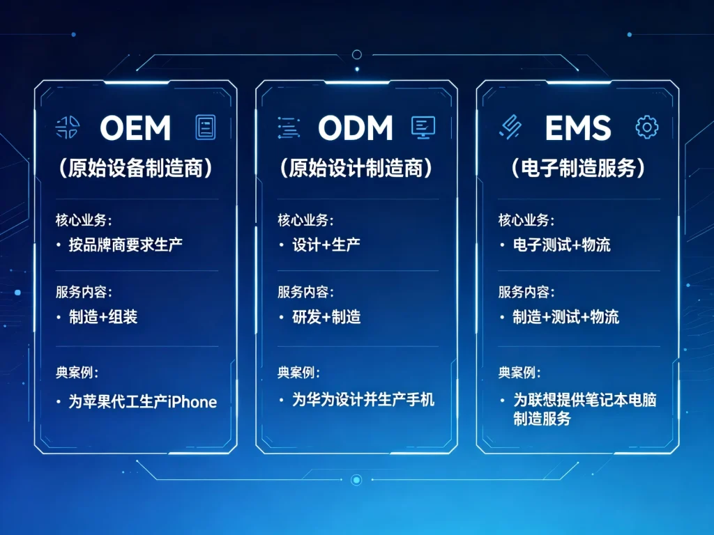 OEM ODM EMS区别：一篇看懂怎么选