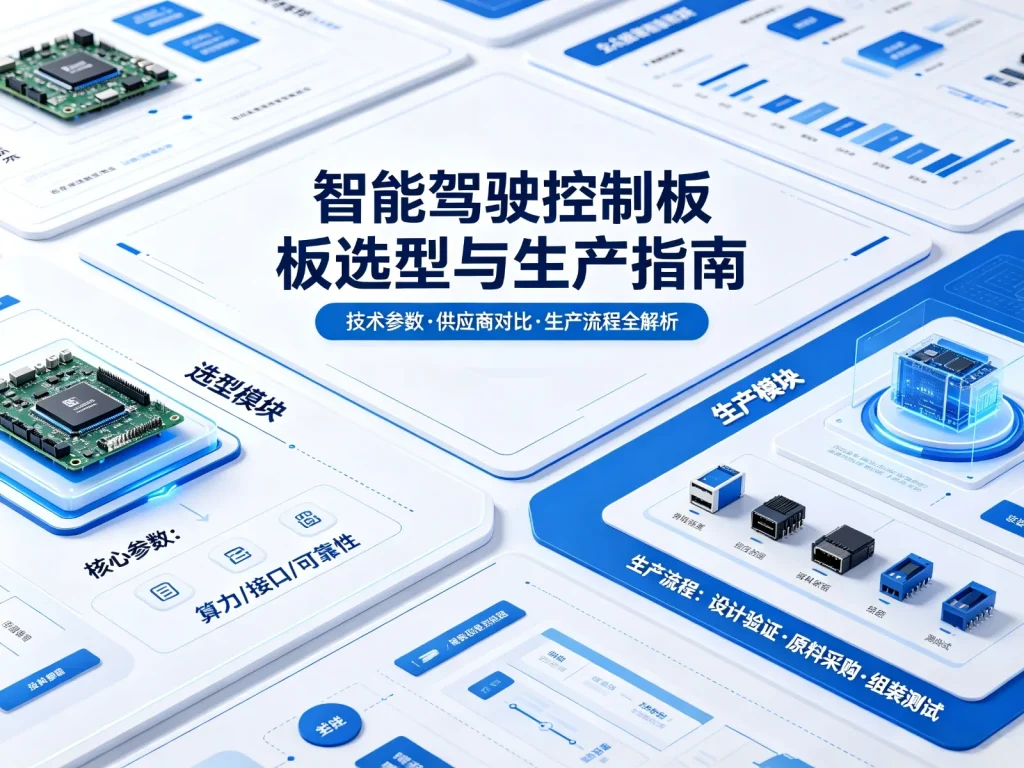 智能驾驶控制板选型与生产指南