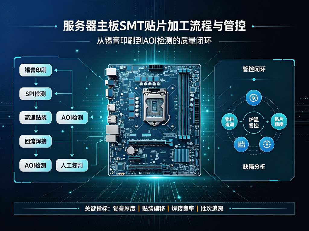 服务器主板SMT贴片加工流程与管控