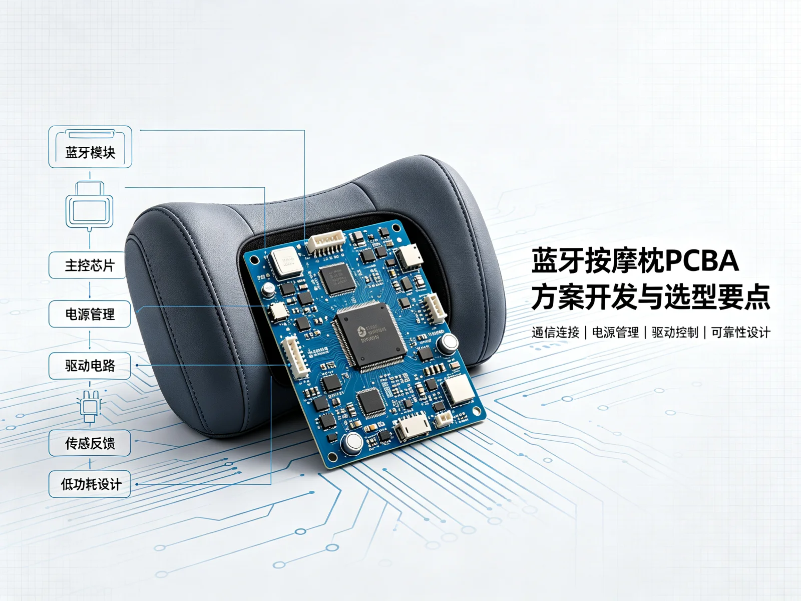 蓝牙按摩枕PCBA方案开发与选型要点
